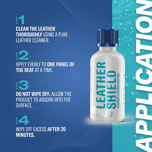 Aplicação do Gyeon LeatherShield EVO com aplicador